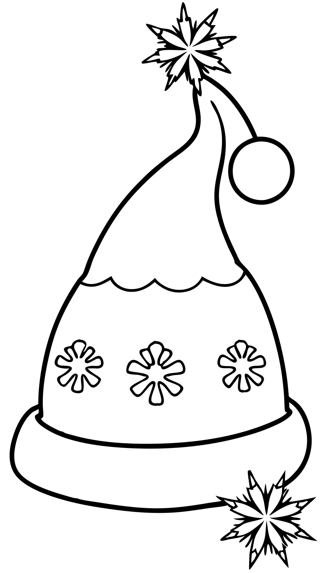 christmas hat coloring page